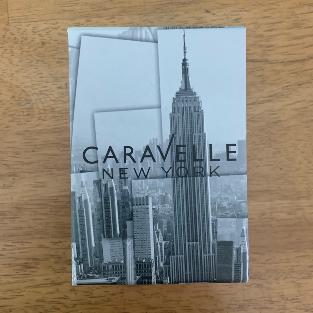 Caravelle rose gold watch